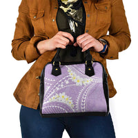 Polynesian Vintage Floral Shoulder Handbag Lavender Motifs - Polynesian Pride