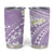 Polynesian Vintage Floral Tumbler Cup Lavender Motifs - Polynesian Pride