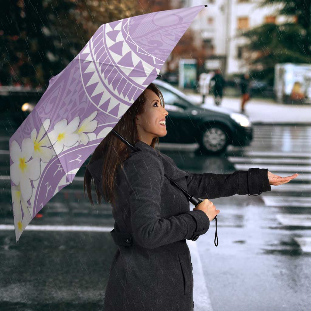 Polynesian Vintage Floral Umbrella Lavender Motifs - Polynesian Pride