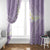 Polynesian Vintage Floral Window Curtain Lavender Motifs - Polynesian Pride