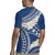 Polynesian Vintage Floral Rugby Jersey Navy Blue Motifs - Polynesian Pride