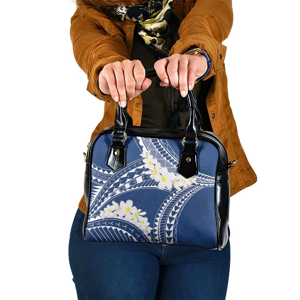 Polynesian Vintage Floral Shoulder Handbag Navy Blue Motifs LT7 One Size Navy Blue - Polynesian Pride