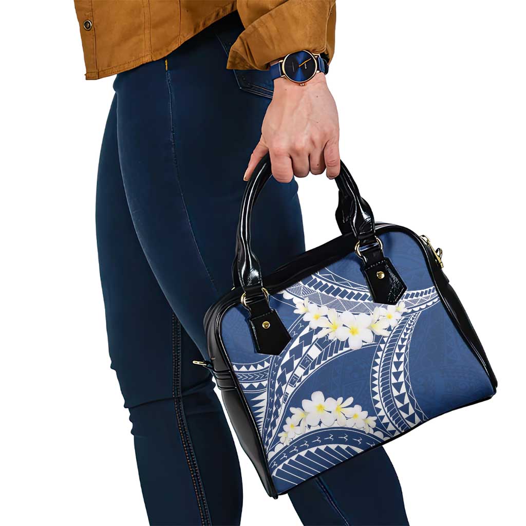 Polynesian Vintage Floral Shoulder Handbag Navy Blue Motifs LT7 - Polynesian Pride