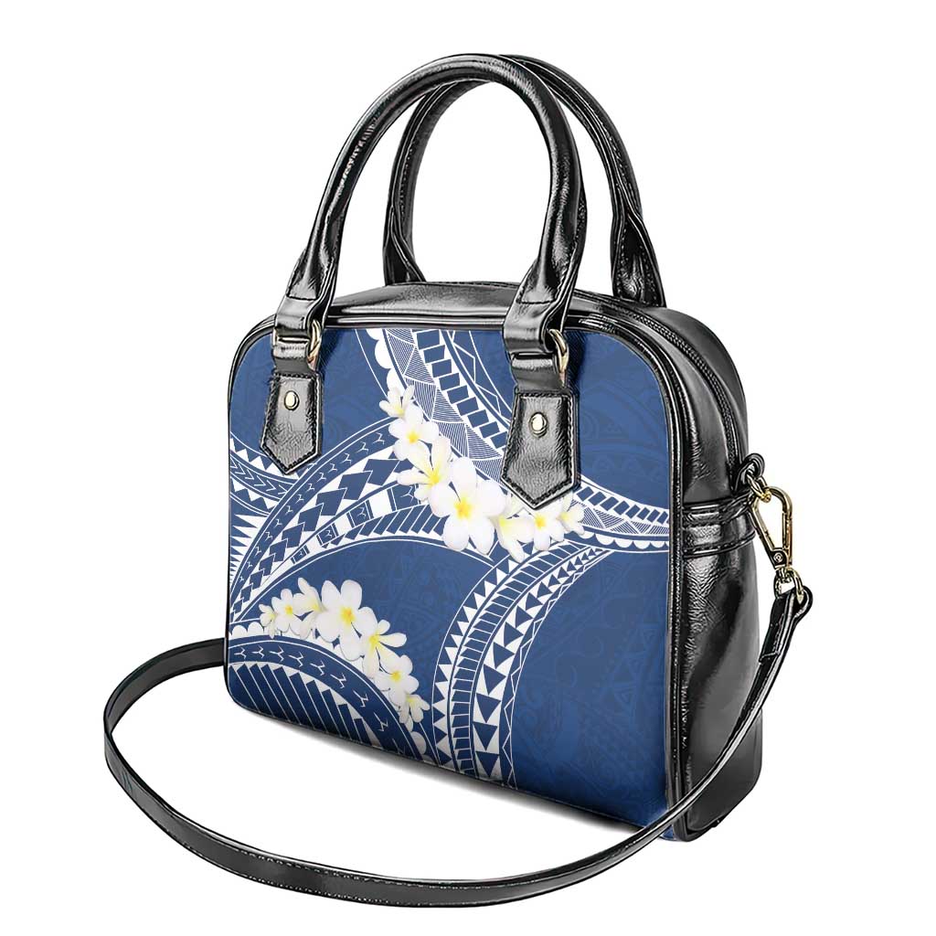 Polynesian Vintage Floral Shoulder Handbag Navy Blue Motifs LT7 - Polynesian Pride