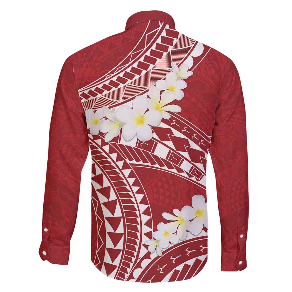Polynesian Vintage Floral Family Matching Mermaid Dress and Hawaiian Shirt Scarlet Motifs LT7 - Polynesian Pride