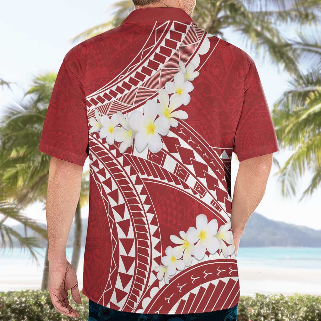 Polynesian Vintage Floral Hawaiian Shirt Scarlet Motifs - Polynesian Pride