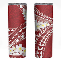 Polynesian Vintage Floral Skinny Tumbler Scarlet Motifs LT7 Scarlet - Polynesian Pride