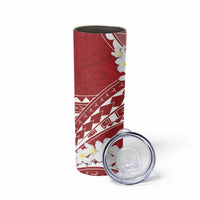 Polynesian Vintage Floral Skinny Tumbler Scarlet Motifs LT7 - Polynesian Pride