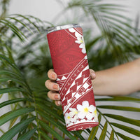 Polynesian Vintage Floral Skinny Tumbler Scarlet Motifs LT7 - Polynesian Pride