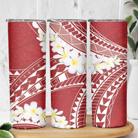 Polynesian Vintage Floral Skinny Tumbler Scarlet Motifs LT7 - Polynesian Pride