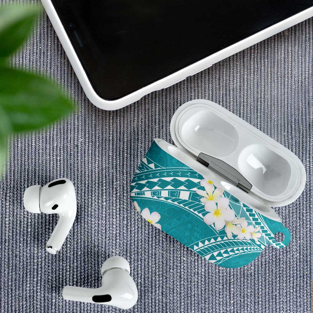 Polynesian Vintage Floral AirPods Case Teal Motifs - Polynesian Pride