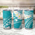 Polynesian Vintage Floral Tumbler Cup Teal Motifs - Polynesian Pride