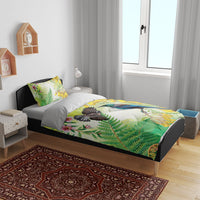 New Zealand Maori Mahuru Bedding Set Tui With Pikawakawa Spring Colors LT7 - Polynesian Pride