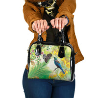 New Zealand Maori Mahuru Shoulder Handbag Tui With Pikawakawa Spring Colors LT7 One Size Multicolor - Polynesian Pride
