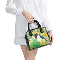 New Zealand Maori Mahuru Shoulder Handbag Tui With Pikawakawa Spring Colors LT7 - Polynesian Pride