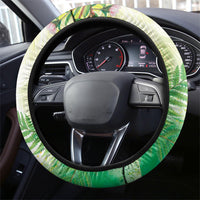 New Zealand Maori Mahuru Steering Wheel Cover Tui With Pikawakawa Spring Colors LT7 - Polynesian Pride