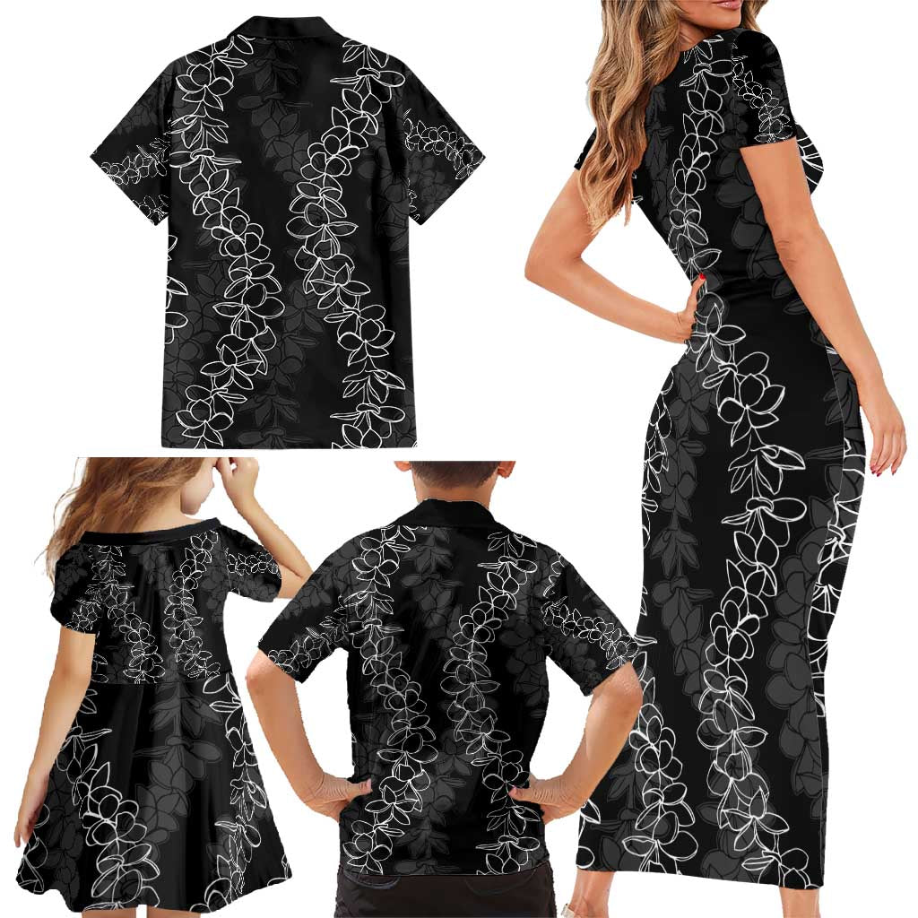Hawaii Plumeria Lei Family Matching Short Sleeve Bodycon Dress and Hawaiian Shirt Aloha Festive Vibe LT7 - Polynesian Pride
