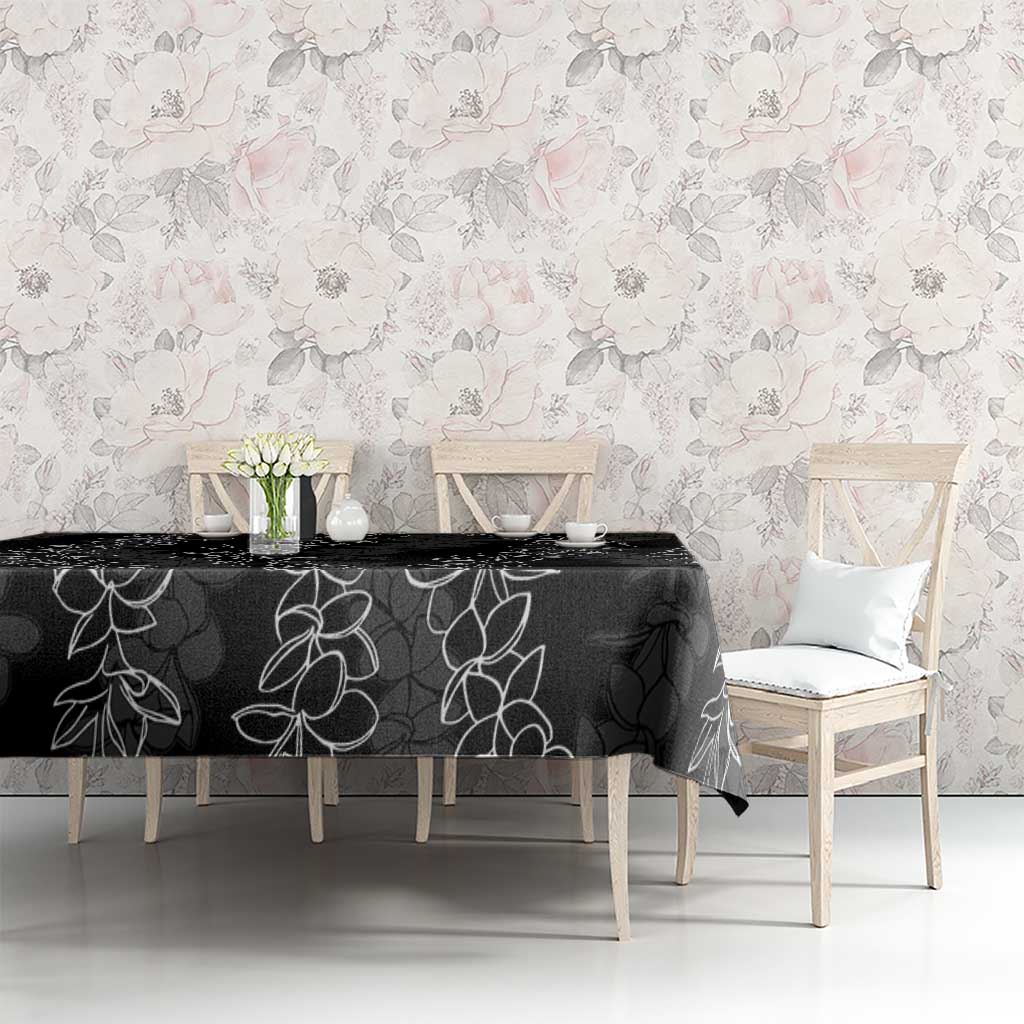 Hawaii Plumeria Lei Tablecloth Aloha Festive Vibe