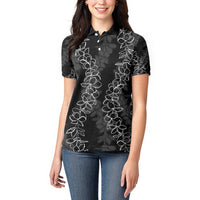 Hawaii Plumeria Lei Women Polo Shirt Aloha Festive Vibe
