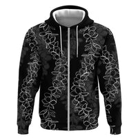 Hawaii Plumeria Lei Zip Hoodie Aloha Festive Vibe