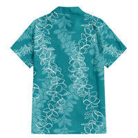 Hawaii Plumeria Lei Family Matching Mermaid Dress and Hawaiian Shirt Aloha Festive Vibe - Teal LT7 - Polynesian Pride