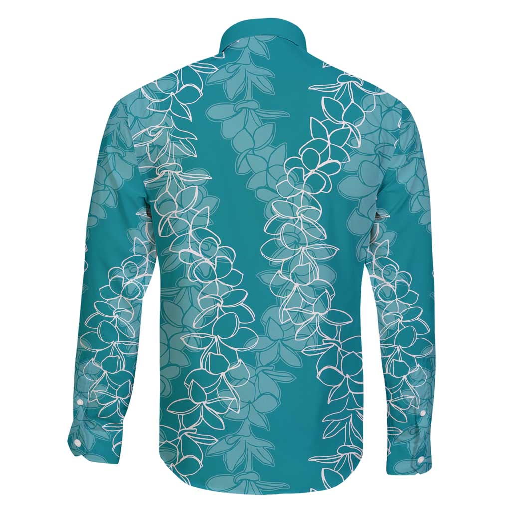 Hawaii Plumeria Lei Family Matching Mermaid Dress and Hawaiian Shirt Aloha Festive Vibe - Teal LT7 - Polynesian Pride