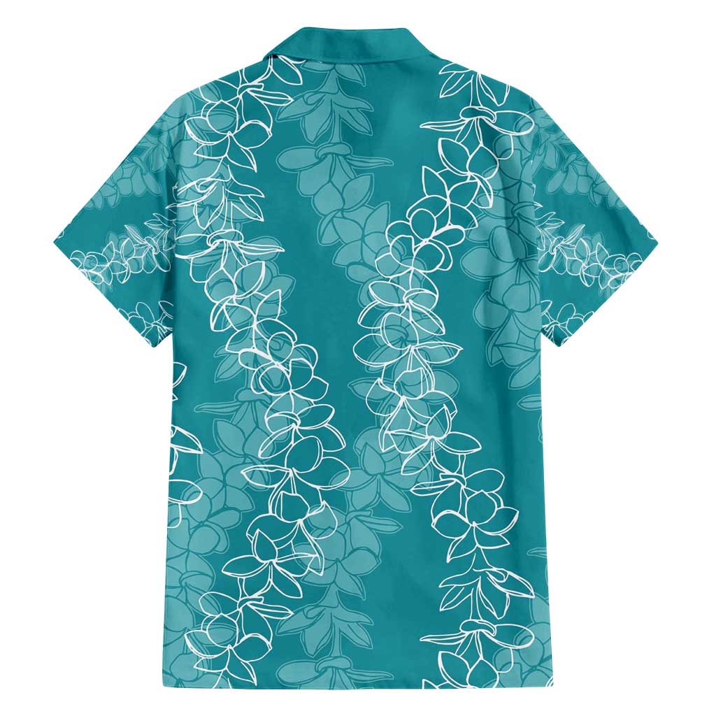 Hawaii Plumeria Lei Family Matching Summer Maxi Dress and Hawaiian Shirt Aloha Festive Vibe - Teal LT7 - Polynesian Pride