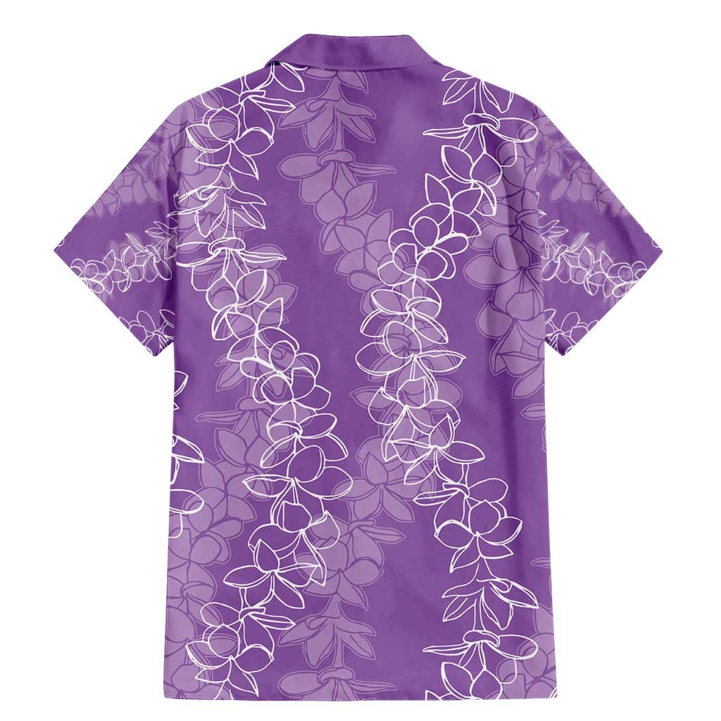 Hawaii Plumeria Lei Family Matching Mermaid Dress and Hawaiian Shirt Aloha Festive Vibe - Violet LT7 - Polynesian Pride