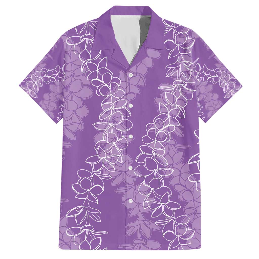 Hawaii Plumeria Lei Hawaiian Shirt Aloha Festive Vibe - Violet LT7 Violet - Polynesian Pride