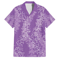 Hawaii Plumeria Lei Hawaiian Shirt Aloha Festive Vibe - Violet LT7 Violet - Polynesian Pride