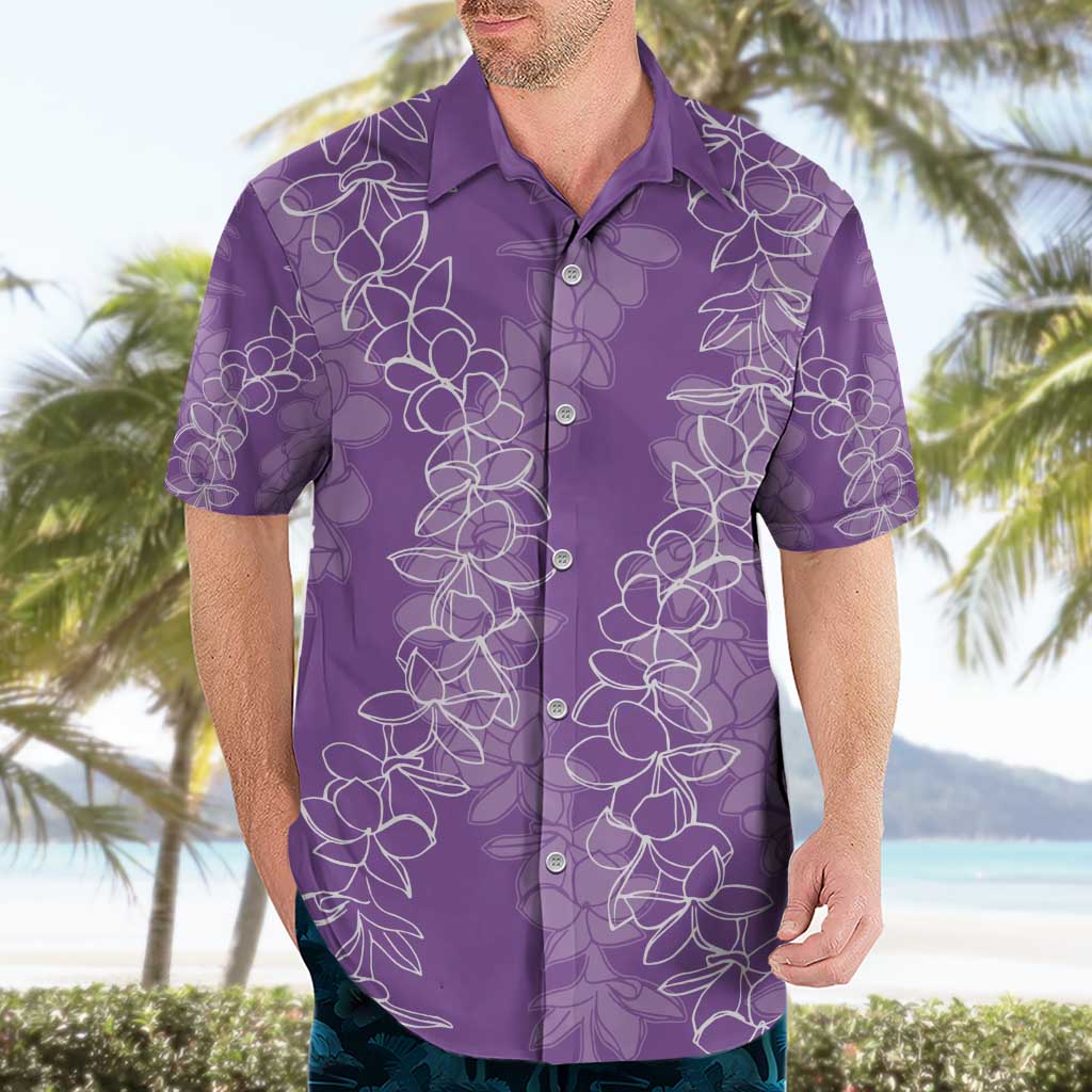 Hawaii Plumeria Lei Hawaiian Shirt Aloha Festive Vibe - Violet LT7 - Polynesian Pride