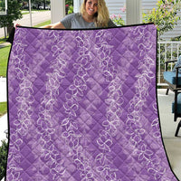 Hawaii Plumeria Lei Quilt Aloha Festive Vibe - Violet LT7 Violet - Polynesian Pride