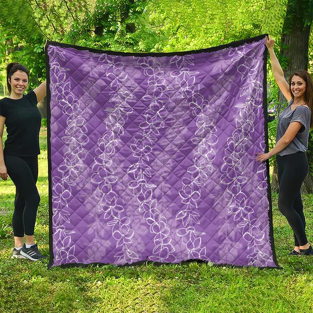 Hawaii Plumeria Lei Quilt Aloha Festive Vibe - Violet LT7 - Polynesian Pride