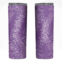 Hawaii Plumeria Lei Skinny Tumbler Aloha Festive Vibe - Violet LT7 Violet - Polynesian Pride