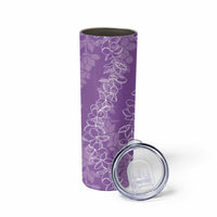 Hawaii Plumeria Lei Skinny Tumbler Aloha Festive Vibe - Violet LT7 - Polynesian Pride