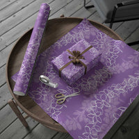 Hawaii Plumeria Lei Wrapping Paper Aloha Festive Vibe - Violet