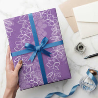 Hawaii Plumeria Lei Wrapping Paper Aloha Festive Vibe - Violet