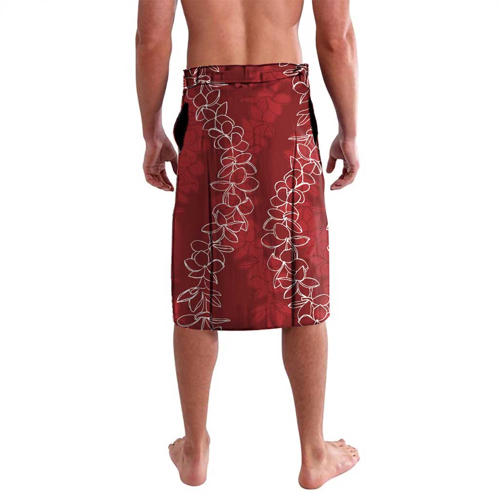Hawaii Plumeria Lei Lavalava Aloha Festive Vibe - Crimson