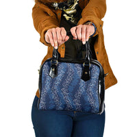 Hawaii Plumeria Lei Shoulder Handbag Aloha Festive Vibe - Navy Blue LT7 One Size Navy Blue - Polynesian Pride