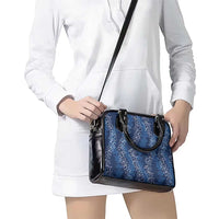 Hawaii Plumeria Lei Shoulder Handbag Aloha Festive Vibe - Navy Blue LT7 - Polynesian Pride