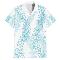Hawaii Plumeria Lei Hawaiian Shirt Aloha Festive Vibe - Turquoise