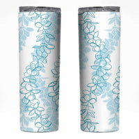 Hawaii Plumeria Lei Skinny Tumbler Aloha Festive Vibe - Turquoise LT7 Turquoise - Polynesian Pride