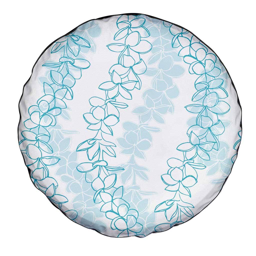 Hawaii Plumeria Lei Spare Tire Cover Aloha Festive Vibe - Turquoise