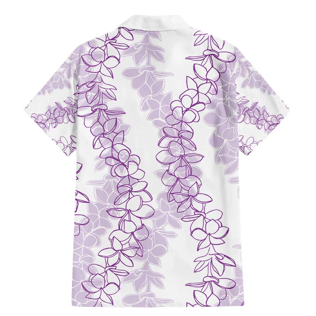 Hawaii Plumeria Lei Family Matching Mermaid Dress and Hawaiian Shirt Aloha Festive Vibe - Amethyst LT7 - Polynesian Pride