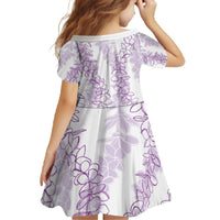 Hawaii Plumeria Lei Family Matching Off The Shoulder Long Sleeve Dress and Hawaiian Shirt Aloha Festive Vibe - Amethyst LT7 - Polynesian Pride