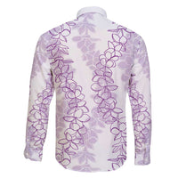 Hawaii Plumeria Lei Family Matching Summer Maxi Dress and Hawaiian Shirt Aloha Festive Vibe - Amethyst LT7 - Polynesian Pride
