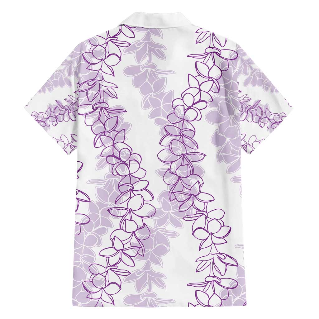 Hawaii Plumeria Lei Family Matching Tank Maxi Dress and Hawaiian Shirt Aloha Festive Vibe - Amethyst LT7 - Polynesian Pride