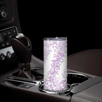 Hawaii Plumeria Lei Skinny Tumbler Aloha Festive Vibe - Amethyst LT7 - Polynesian Pride