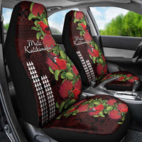 Hawaii Mele Kalikimaka Kakau Car Seat Cover I'iwi Bird on Ohia Lehua LT7 - Polynesian Pride