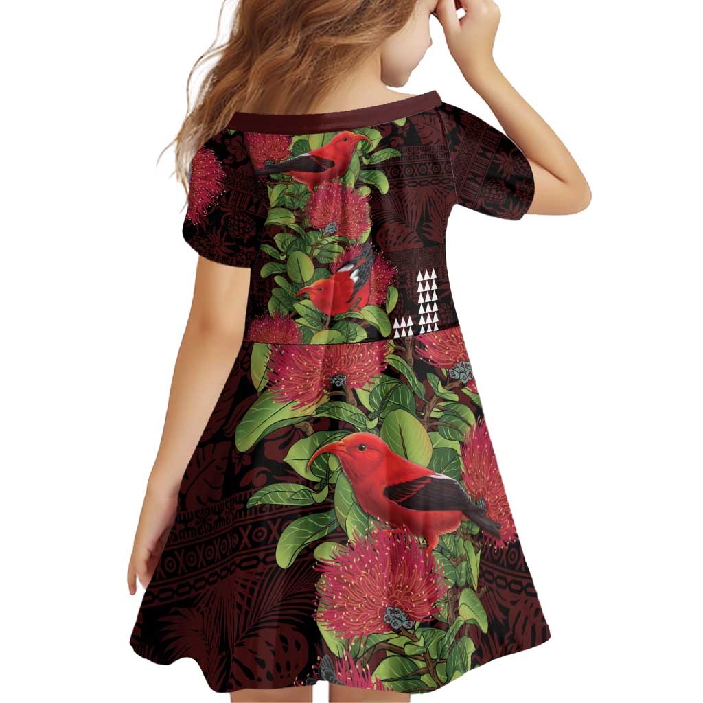 Hawaii Mele Kalikimaka Kakau Family Matching Puletasi and Hawaiian Shirt I'iwi Bird on Ohia Lehua LT7 - Polynesian Pride